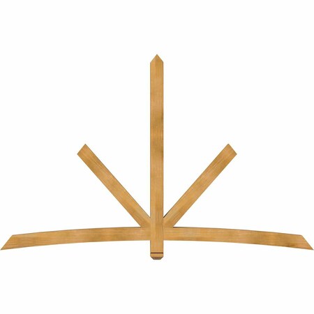 Ekena Millwork Alberta Rough Sawn Timber Gable Bracket, Western Red Cedar, 96"W x 60"H x 4"D x 4"F, 15/12 Pitch GBW096X60X0404ALB00RWR